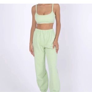 Princess Polly Arabella crop top- Sage